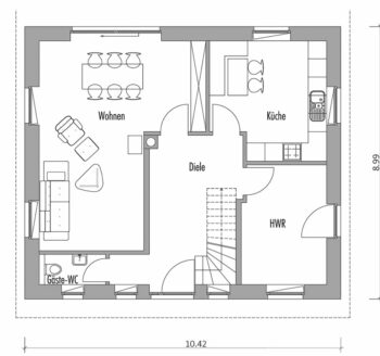Haus-Rieseby-Grundrisszeichnung-Erdgeschoss